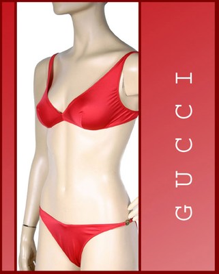 red gucci swimsuit